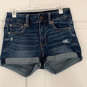 New Dark Wash Denim American Eagle Jean Shorts